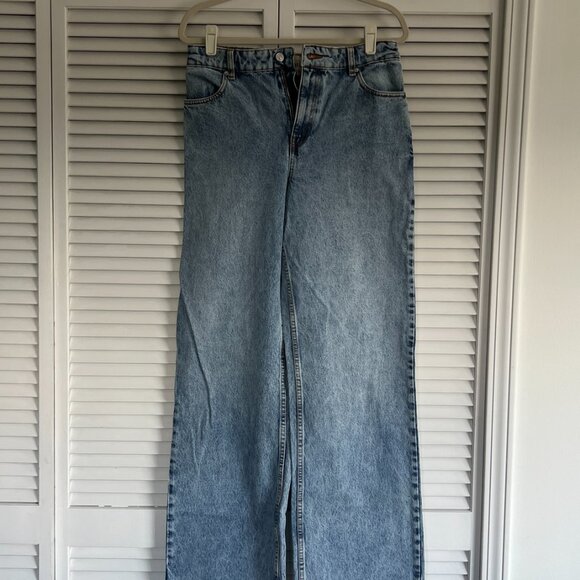 Sezane Wide Leg Jeans Size 40 - Light Blue - Picture 3 of 4